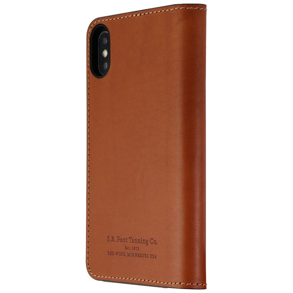Platinum Leather Folio Case for Apple iPhone XS/X Smartphones - Papya Brown - Platinum - Simple Cell Shop, Free shipping from Maryland!
