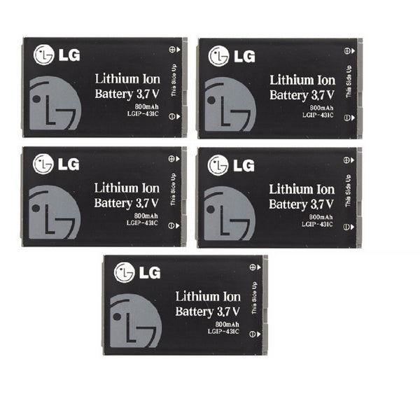 KIT 5x LG LGIP-431C 800 mAh Replacement Battery for LX410/UX145/VX145/AX140 - LG - Simple Cell Shop, Free shipping from Maryland!