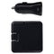HotTips 12-Watt 2.4-Amp Dual USB Car Charger + Wall Charger - Black - Hottips - Simple Cell Shop, Free shipping from Maryland!