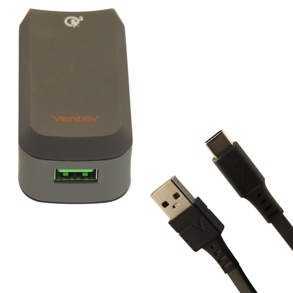 Ventev 3.0A Wall Charger With USB Type C Cable for Google Pixel 2 3 XL - Gray - Ventev - Simple Cell Shop, Free shipping from Maryland!