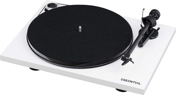 Pro-Ject Essential III Belt-Drive Turntable with Ortofon OM10 Cartridge - White - Pro-Ject - Simple Cell Shop, Free shipping from Maryland!