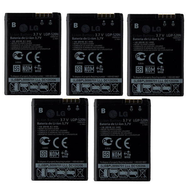 KIT 5x 1000mAh Replacement Battery (LGIP-520N) for LG Chocolate / GD900 / GW505 - LG - Simple Cell Shop, Free shipping from Maryland!