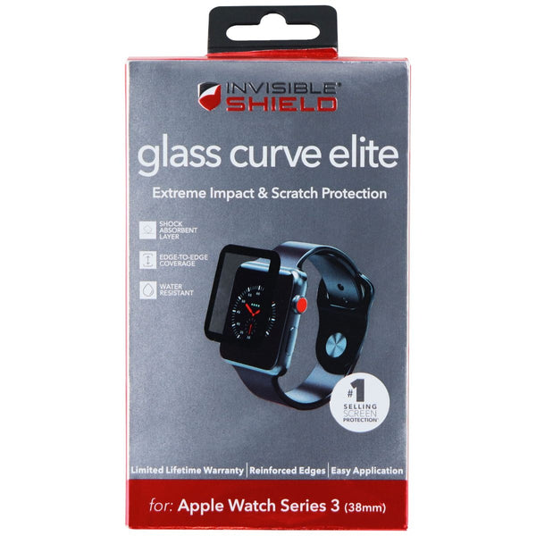 ZAGG Glass Curve Elite Screen Protector for 38mm Apple Watch Series 3 -Clear/Blk - Zagg - Simple Cell Shop, Free shipping from Maryland!