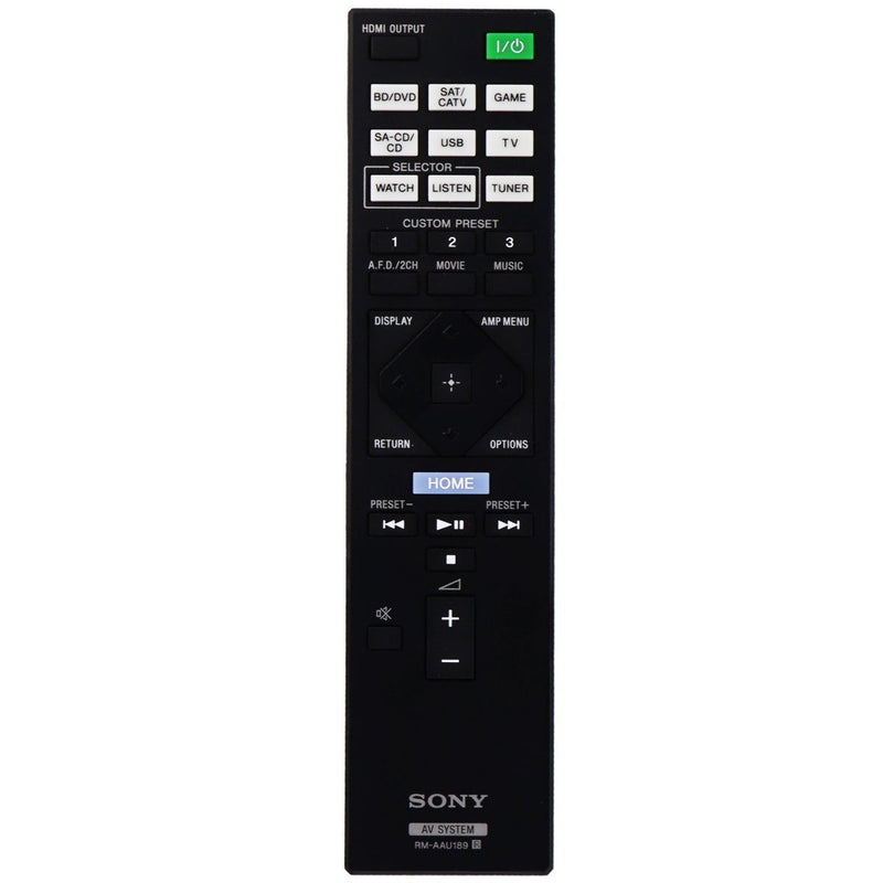 Sony Remote (RM-AAU189) for Select Sony AV Receivers - Black - Sony - Simple Cell Shop, Free shipping from Maryland!