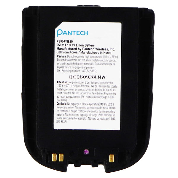 Pantech OEM 950mAh Rechargeable Battery (PBR-PN820) - Black - Pantech - Simple Cell Shop, Free shipping from Maryland!