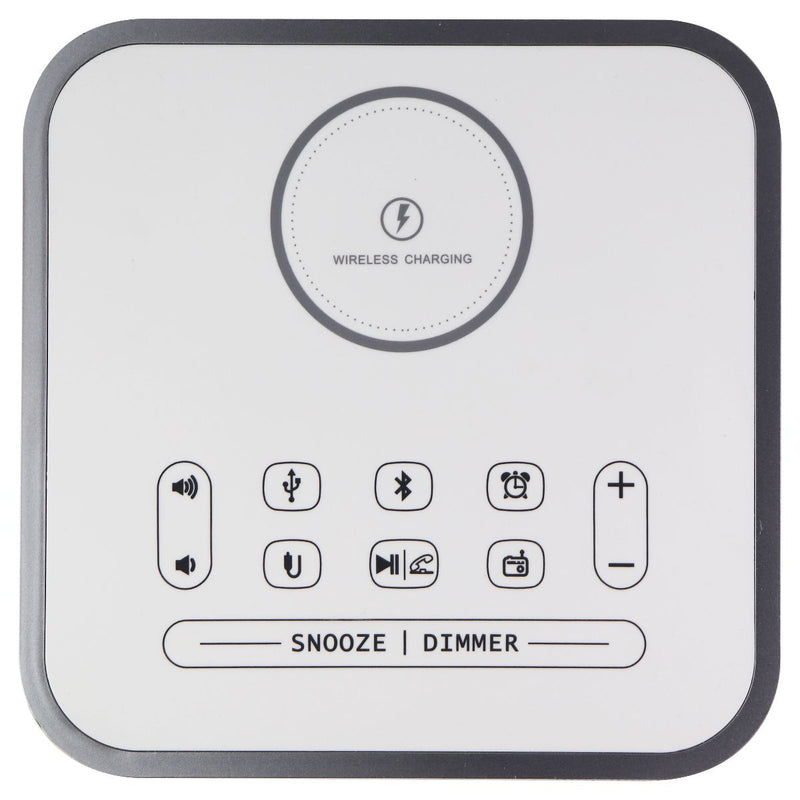 Homtime D2-QI Bluetooth Speaker & Alarm Clock with Wireless Charging - White - Homtime - Simple Cell Shop, Free shipping from Maryland!