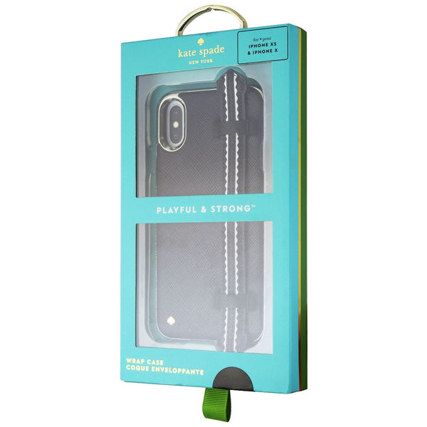 Kate Spade Wrap Strap Case for Apple iPhone Xs/X - Scallop Black Saffiano/Gold - Kate Spade - Simple Cell Shop, Free shipping from Maryland!
