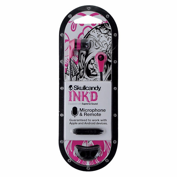Skullcandy Ink&#39;d 2 Series Wired 3.5mm Earbuds with Remote and Mic - Pink/Black - Skullcandy - Simple Cell Shop, Free shipping from Maryland!
