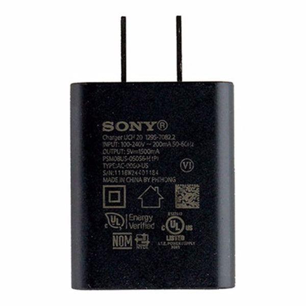 Sony (5V/1.5A) Single USB Wall Charger/Adapter - Black (UCH20) - Sony - Simple Cell Shop, Free shipping from Maryland!