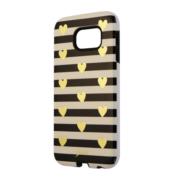 Sonix Inlay Dual Layer Case for Samsung Galaxy S6 - Black/White/Gold Hearts - Sonix - Simple Cell Shop, Free shipping from Maryland!