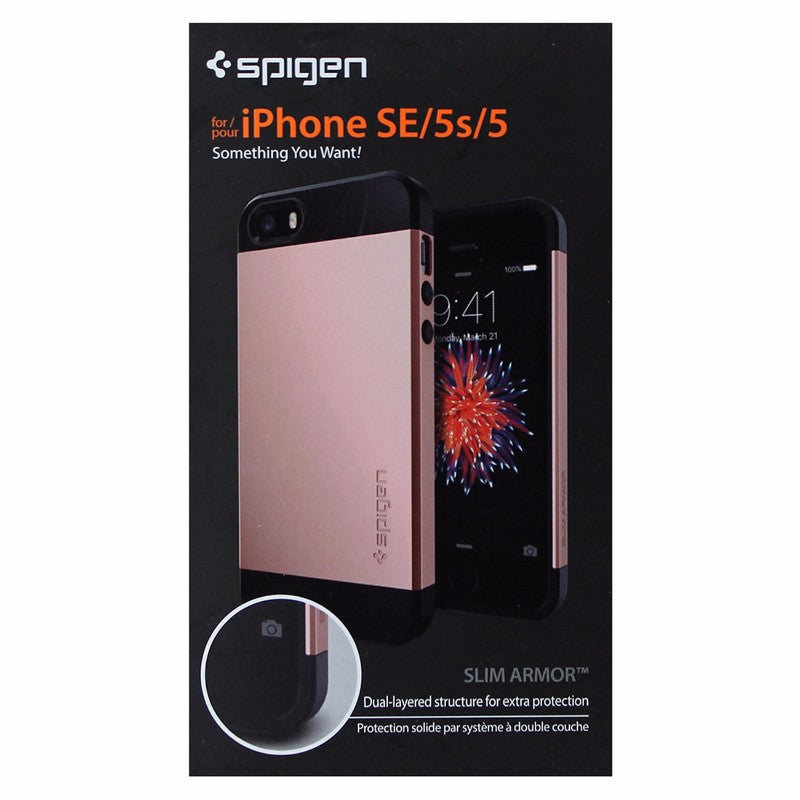Spigen Slim Armor Case for Apple iPhone SE/5s/5 - Rose Gold/Black - Spigen - Simple Cell Shop, Free shipping from Maryland!