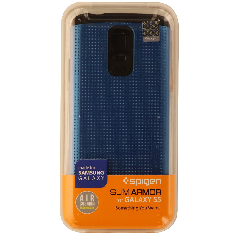 Spigen Slim Armor Series Dual Layer Hard Case for Samsung Galaxy S5 - Blue/Black - Spigen - Simple Cell Shop, Free shipping from Maryland!