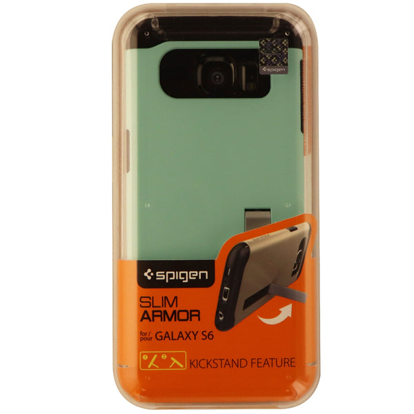 Spigen Slim Armor Series Protective Case Cover for Galaxy S6 - Mint / Black - Spigen - Simple Cell Shop, Free shipping from Maryland!