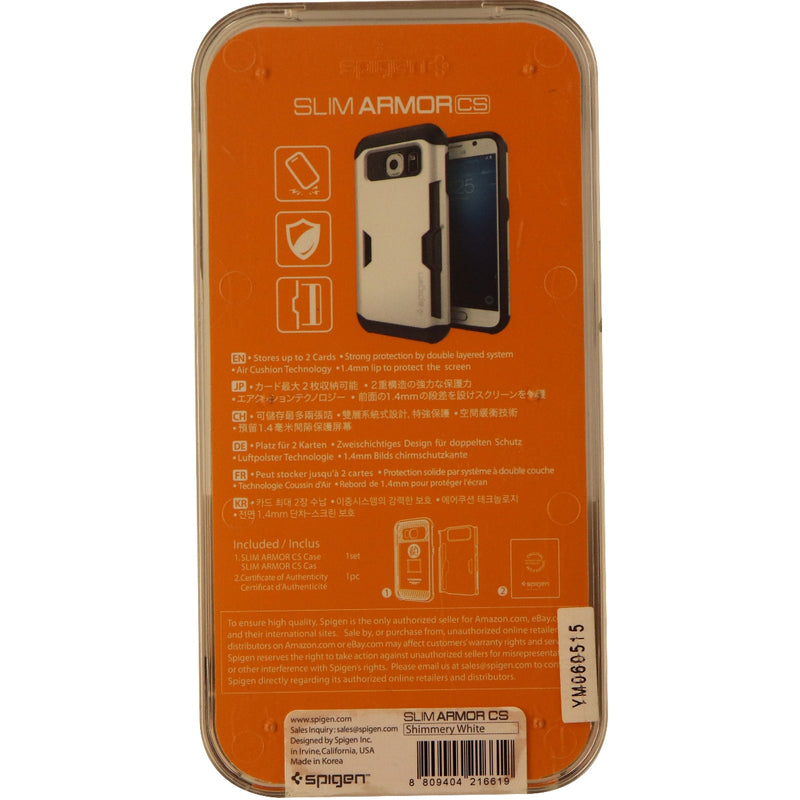 Spigen Slim Armor CS Series Dual Layer Hard Case for Galaxy S6 - White/Black - Spigen - Simple Cell Shop, Free shipping from Maryland!