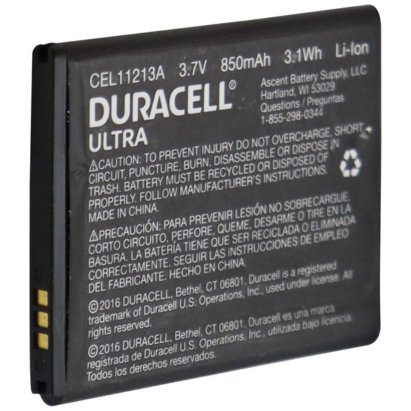 Duracell Ultra 3.7V Rechargeable 850mAh Battery - Black (CEL11213A) - Duracell - Simple Cell Shop, Free shipping from Maryland!