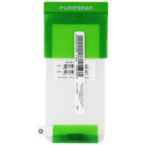 PureGear Tempered Glass Protector for iPhone 12 Pro Max - Clear (BULK) 63385PG - PureGear - Simple Cell Shop, Free shipping from Maryland!