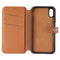 ERCKO 2-IN-1 Magnetic Wallet & Case for iPhone Xs - Black/Light Brown