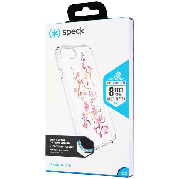 Speck Presidio Clear+Print Case for iPhone 8/7/6s - Golden Blossoms Pink/Clear