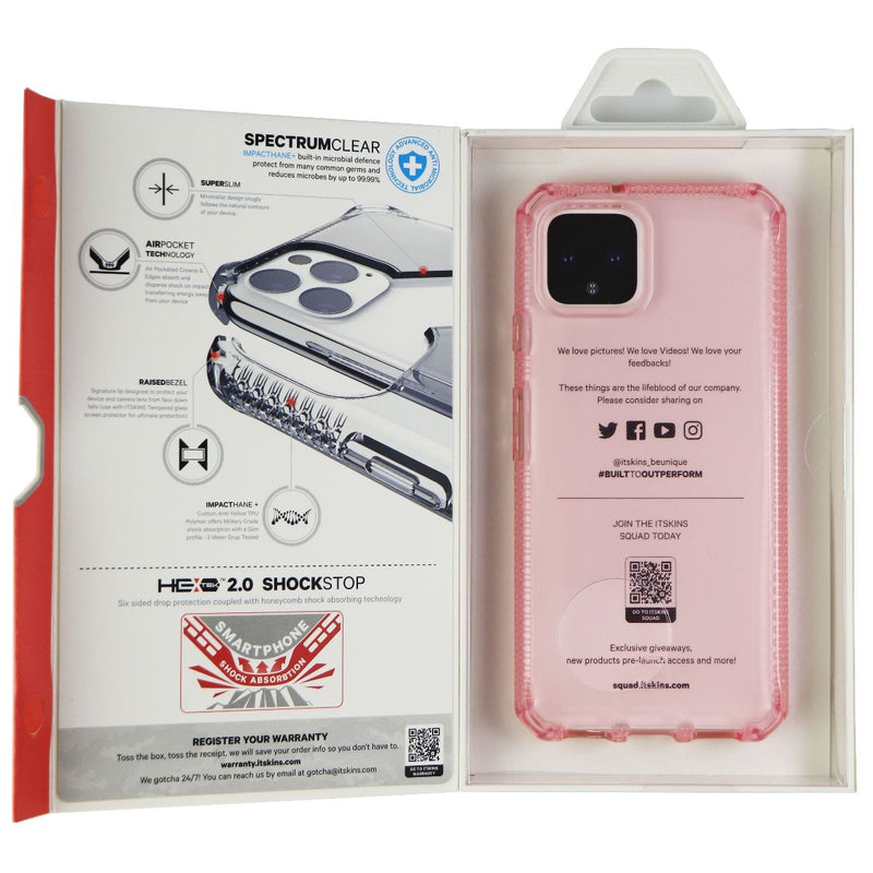 ITSKINS Spectrum Clear Drop Protection Case for Google Pixel 4 - Light Pink - ITSKINS - Simple Cell Shop, Free shipping from Maryland!