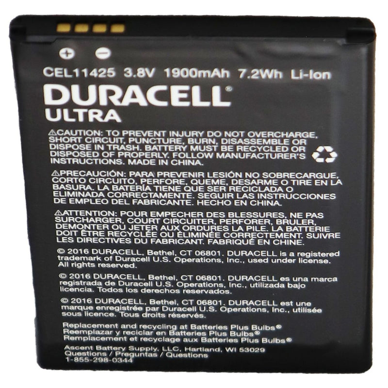 Duracell Ultra OEM Rechargeable 3.8V 1900mAh Battery (CEL11425) Black - Duracell - Simple Cell Shop, Free shipping from Maryland!