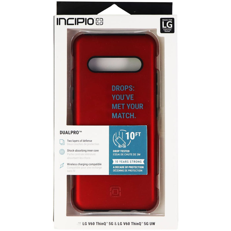 Incipio DualPro Series Dual Layer Case for LG V60 ThinQ 5G / UW - Red / Black - Incipio - Simple Cell Shop, Free shipping from Maryland!