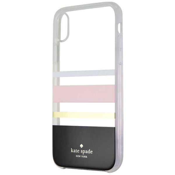Kate Spade Hardshell Case for Apple iPhone XR - Clear/Black/Gold/Pink Stripes - Kate Spade - Simple Cell Shop, Free shipping from Maryland!