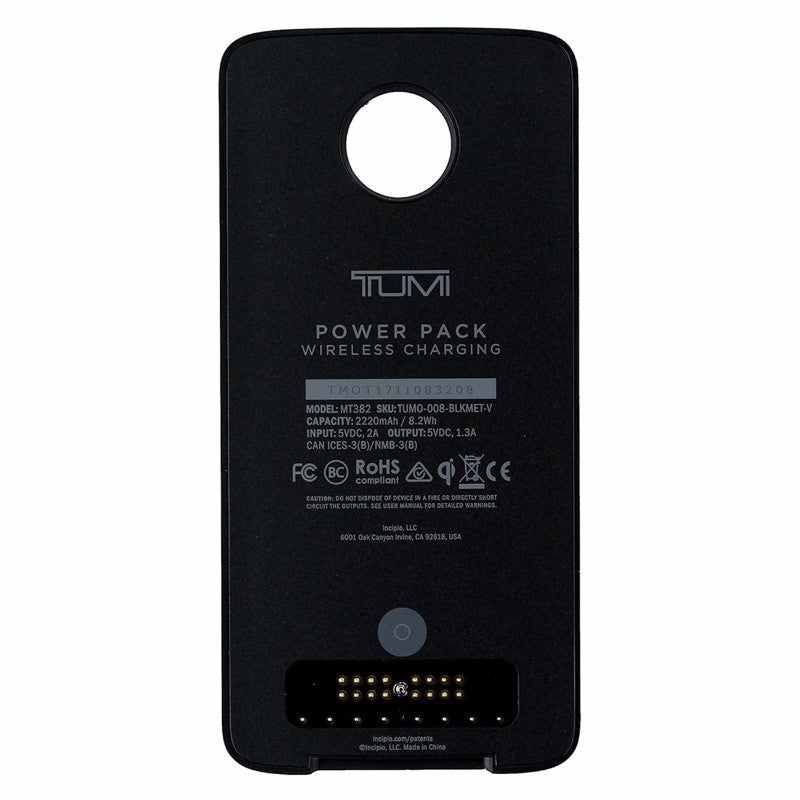 TUMI MotoMods 2220mAh Wireless Charging Power Pack for Moto Z Phones - Black - Tumi - Simple Cell Shop, Free shipping from Maryland!