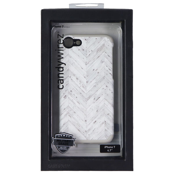 Candywirez Case Study Case for Apple iPhone 8 / iPhone 7 - White Wood Chevron - Candywirez - Simple Cell Shop, Free shipping from Maryland!
