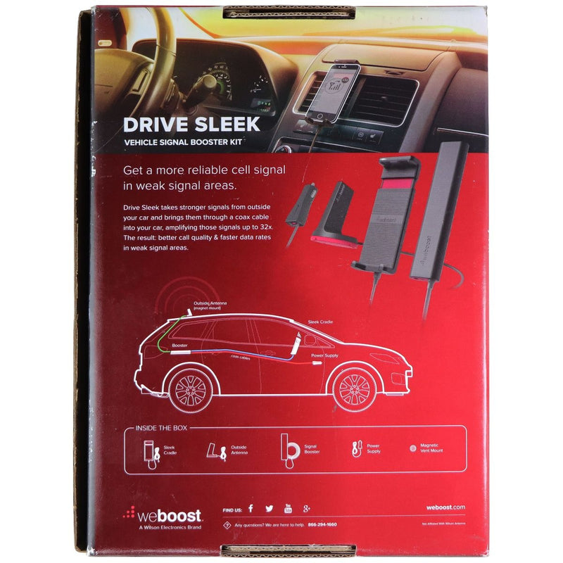weBoost Drive Sleek (470135) Vehicle Cell Phone Signal Booster with Cradle Mount - WeBoost - Simple Cell Shop, Free shipping from Maryland!