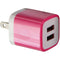 Universal (5V/2.1A) Dual USB Charger Travel Adapter - Pink/White (PT-WC-13PNK) - Unbranded - Simple Cell Shop, Free shipping from Maryland!