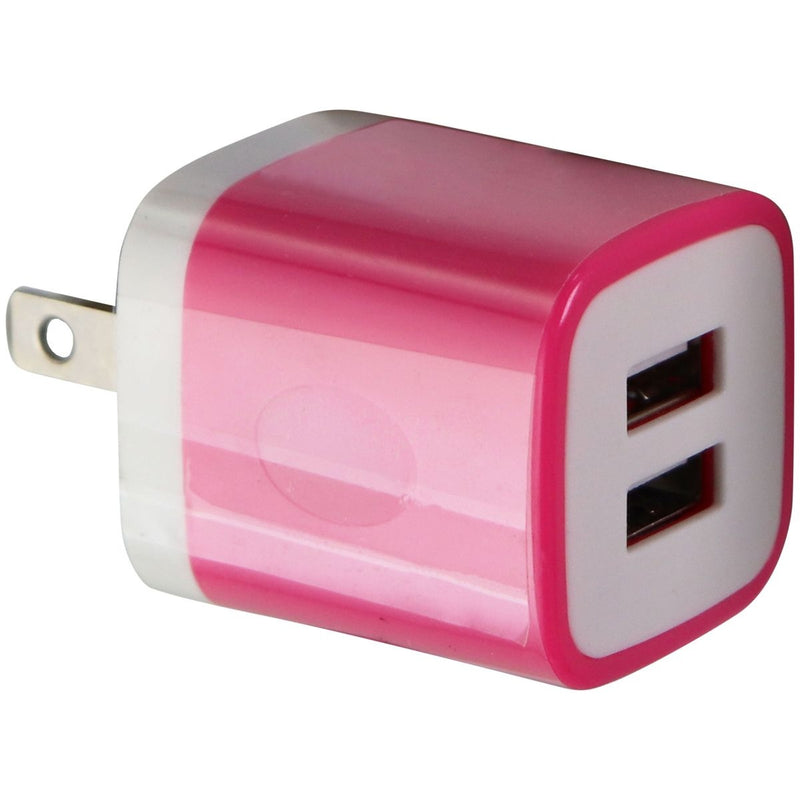 Universal (5V/2.1A) Dual USB Charger Travel Adapter - Pink/White (PT-WC-13PNK) - Unbranded - Simple Cell Shop, Free shipping from Maryland!