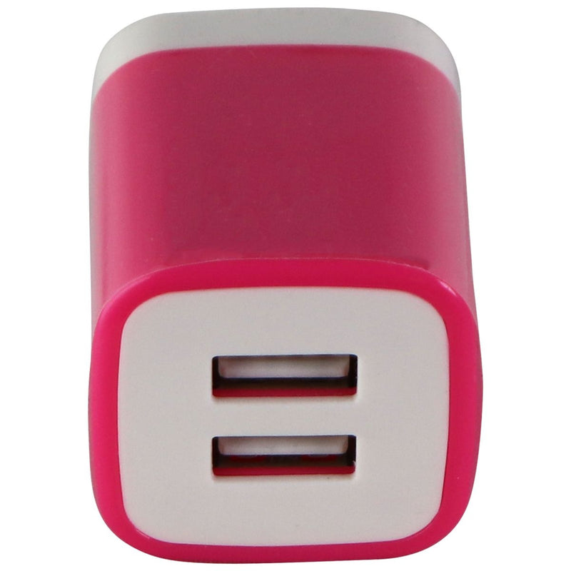 Universal (5V/2.1A) Dual USB Charger Travel Adapter - Pink/White (PT-WC-13PNK) - Unbranded - Simple Cell Shop, Free shipping from Maryland!