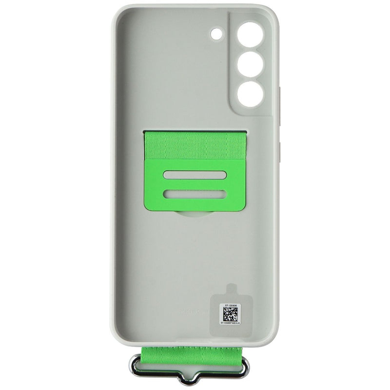 Samsung Silicone Cover with Strap for Samsung Galaxy S22+ (Plus) - White / Green - Samsung - Simple Cell Shop, Free shipping from Maryland!