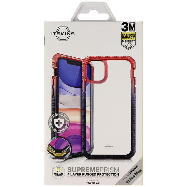 ITSKINS Supreme Prism Series Hard Case for iPhone 11 Pro Max - Coral/Black/Clear - ITSKINS - Simple Cell Shop, Free shipping from Maryland!