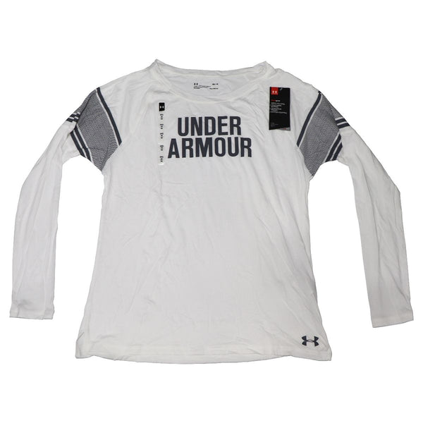 Under Armour HeatGeat Loose Long-Sleeve T-Shirt - White - Womens Medium MD - Under Armour - Simple Cell Shop, Free shipping from Maryland!