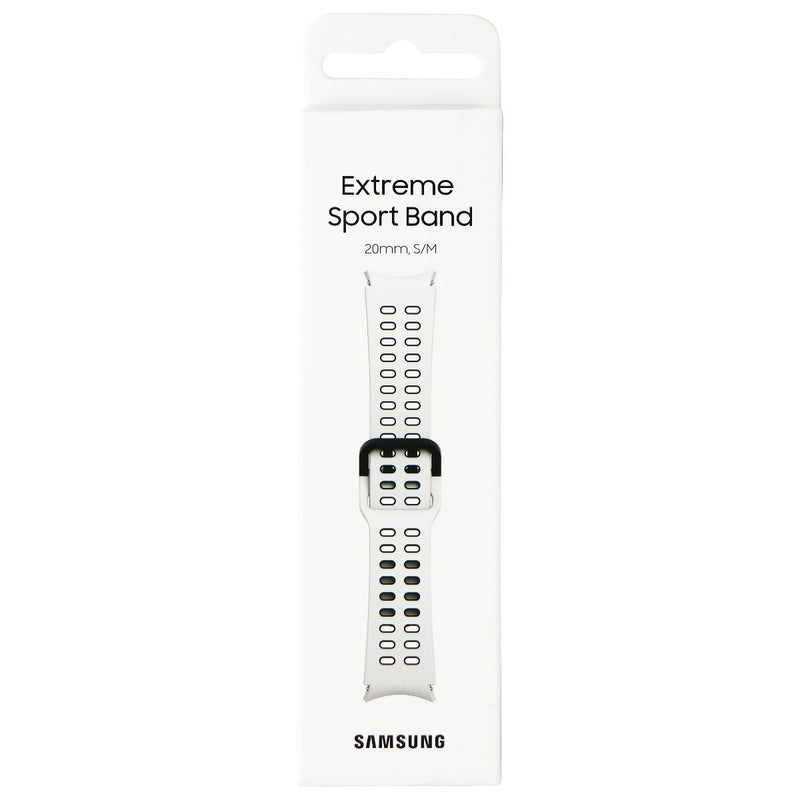 Samsung (20mm, S/M) Extreme Sport Band for Samsung Galaxy Watch4 - White/Black - Samsung - Simple Cell Shop, Free shipping from Maryland!