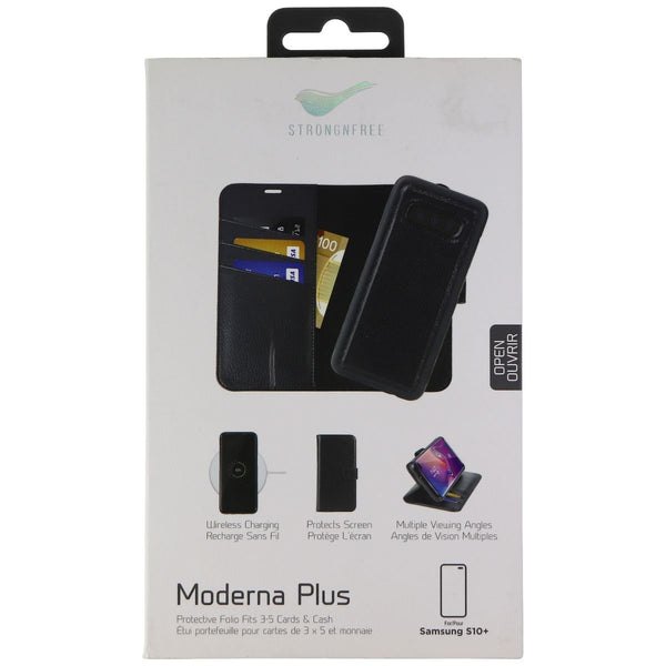 StrongNFree Moderna Plus Series Wallet Case for Samsung S10+ (Plus) - Black - StrongNFree - Simple Cell Shop, Free shipping from Maryland!