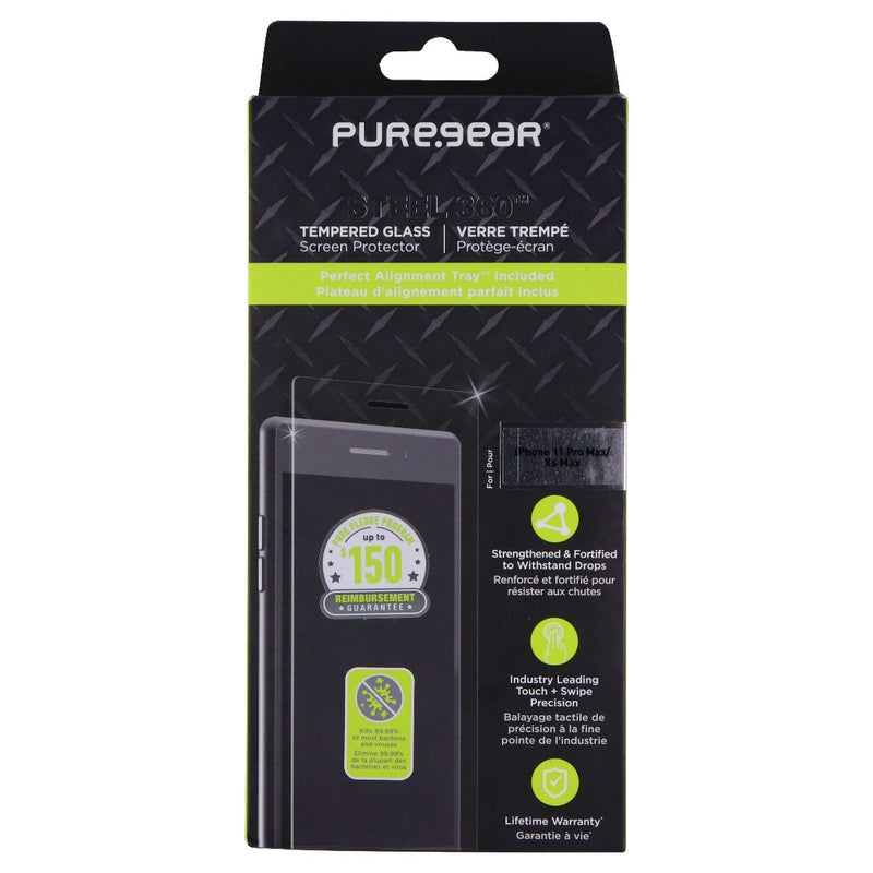 PureGear Steel 360 Tempered Glass for Apple iPhone 11 Pro Max / iPhone Xs Max