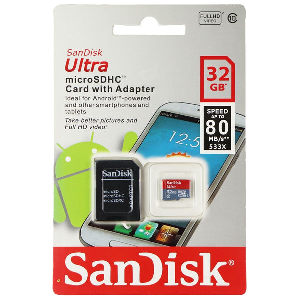 SanDisk Ultra microSDXC UHS-I Card with Adapter - (32GB / 80MB/s) - SanDisk - Simple Cell Shop, Free shipping from Maryland!