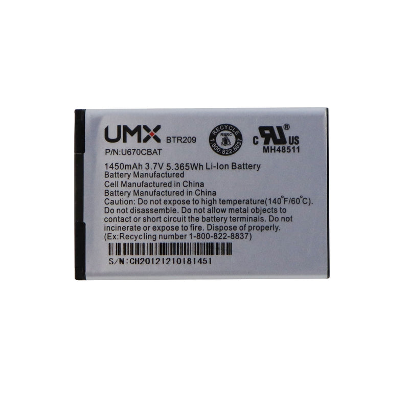Sony 1450 mAh Replacement Battery (U670CBAT) for Unimax U670C (UMX-BTR209) - UMX - Simple Cell Shop, Free shipping from Maryland!