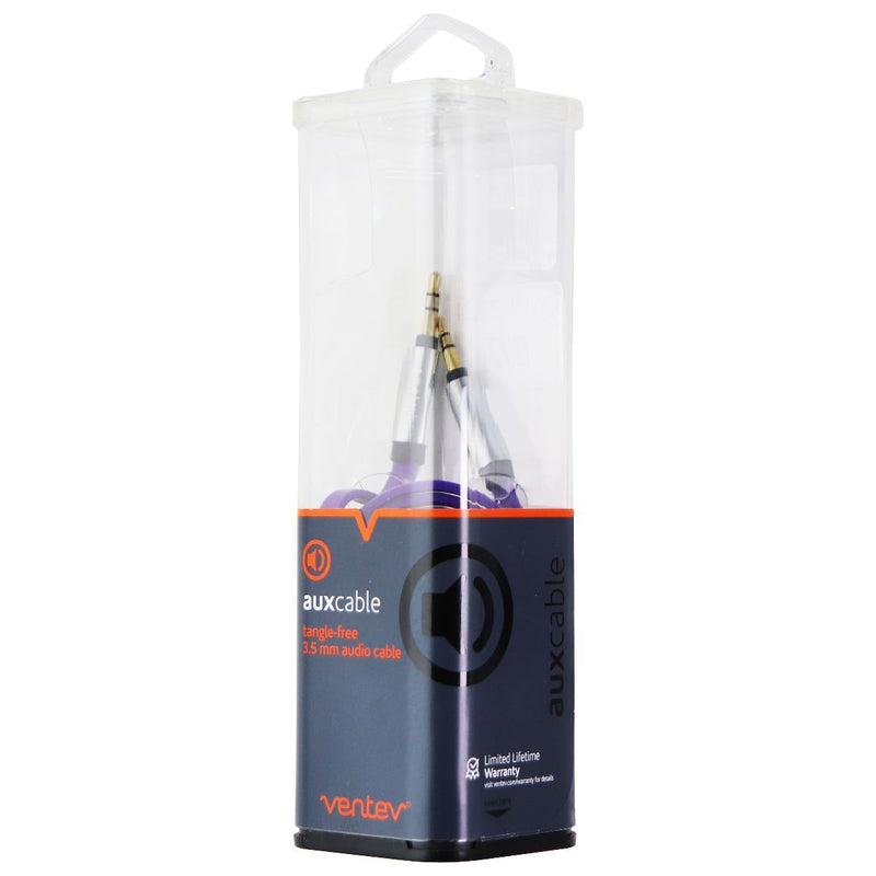 Ventev 4-Foot Flat Tangle-Free (3.5mm) Audio & Music Aux Cable - Purple - Ventev - Simple Cell Shop, Free shipping from Maryland!