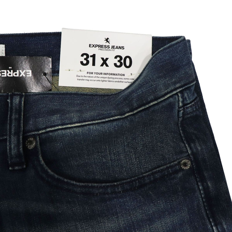 Express Jeans Mens Slim Fit Skinny/Stretch (W31 x L30) - Demin Blue/Blue Stitch - Express - Simple Cell Shop, Free shipping from Maryland!