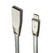 Hoco U9 (4-Ft/1.2M) Zinc Alloy Jelly Knitted 8-Pin Charge & Sync Cable - Silver - HoCo - Simple Cell Shop, Free shipping from Maryland!