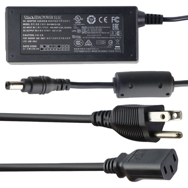 EDACPOWER AC Adapter (12V/6A) Wall Charger/Power Supply - Black (EA10681U-120) - EDACPOWER - Simple Cell Shop, Free shipping from Maryland!