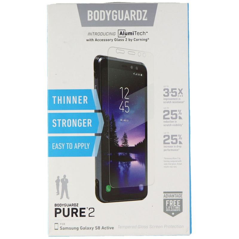 BodyGuardz Pure 2 Series Tempered Glass for Samsung Galaxy S8 Active - Clear - BODYGUARDZ - Simple Cell Shop, Free shipping from Maryland!