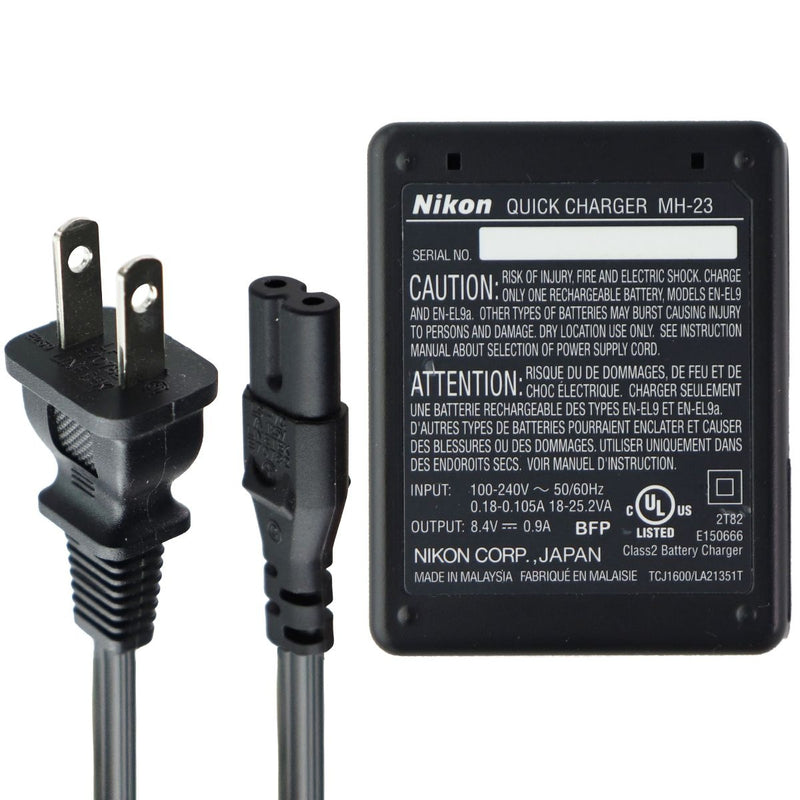 Nikon MH-23 Quick Charger for EN-EL9 Lithium-ion Battery - Gray - Nikon - Simple Cell Shop, Free shipping from Maryland!