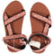 AEROPOSTALE Velcro Strap Floral Sandals - Red Floral (Size: US 10)