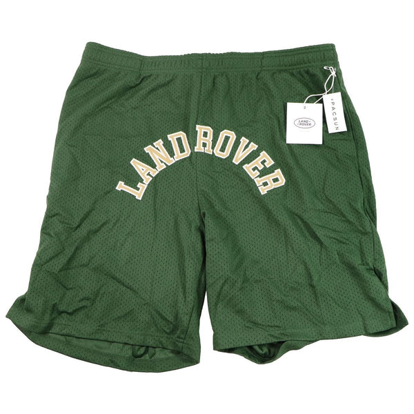 PacSun Mens Land Rover Gym Shorts - Green with Logo (XLG) Extra Large 664898