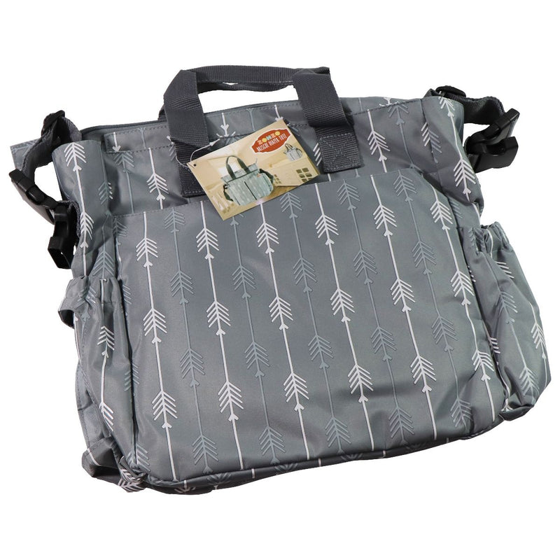 Zohzo Baby Diaper Tote Bag with Changing Pad and Shoulder Strap - Gray - Zohzo - Simple Cell Shop, Free shipping from Maryland!