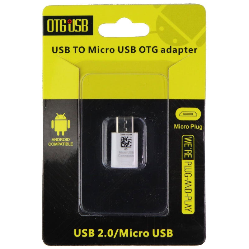 (USB-C) to (Micro-USB) OTG On-The-Go Universal Adapter - White - OTG USB - Simple Cell Shop, Free shipping from Maryland!